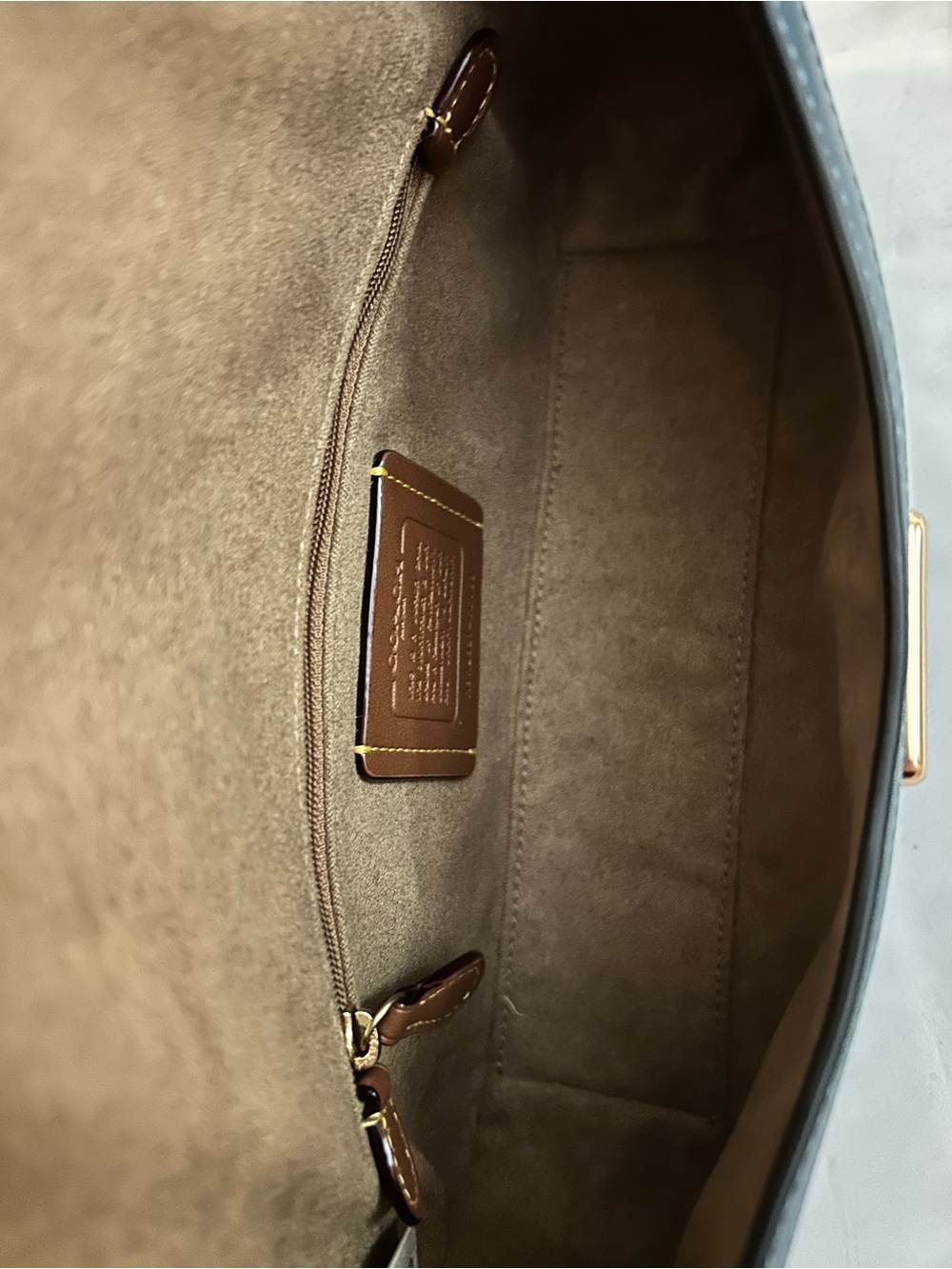 Coach Etta Small Flap in Teal - Picture 9 of 12